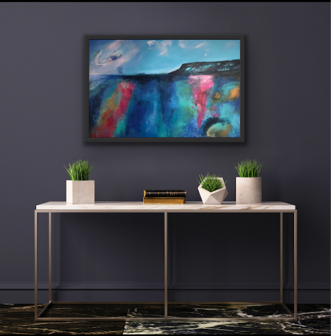 Coastal Serenity - abstract landscape